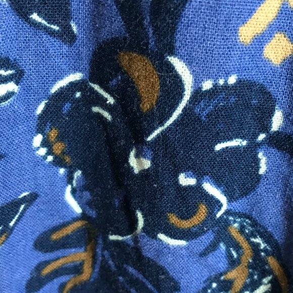 SONOMA Blue Floral Sleeveless Midi Dress Linen Rayon Women’s Plus Size 5X - Picture 9 of 16